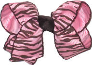 Pink with Brown Moonstitch and Zebra Stripes Stripes